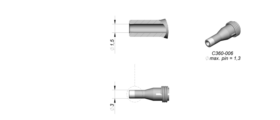 C360006 - Tip for DS360 microdesoldering iron